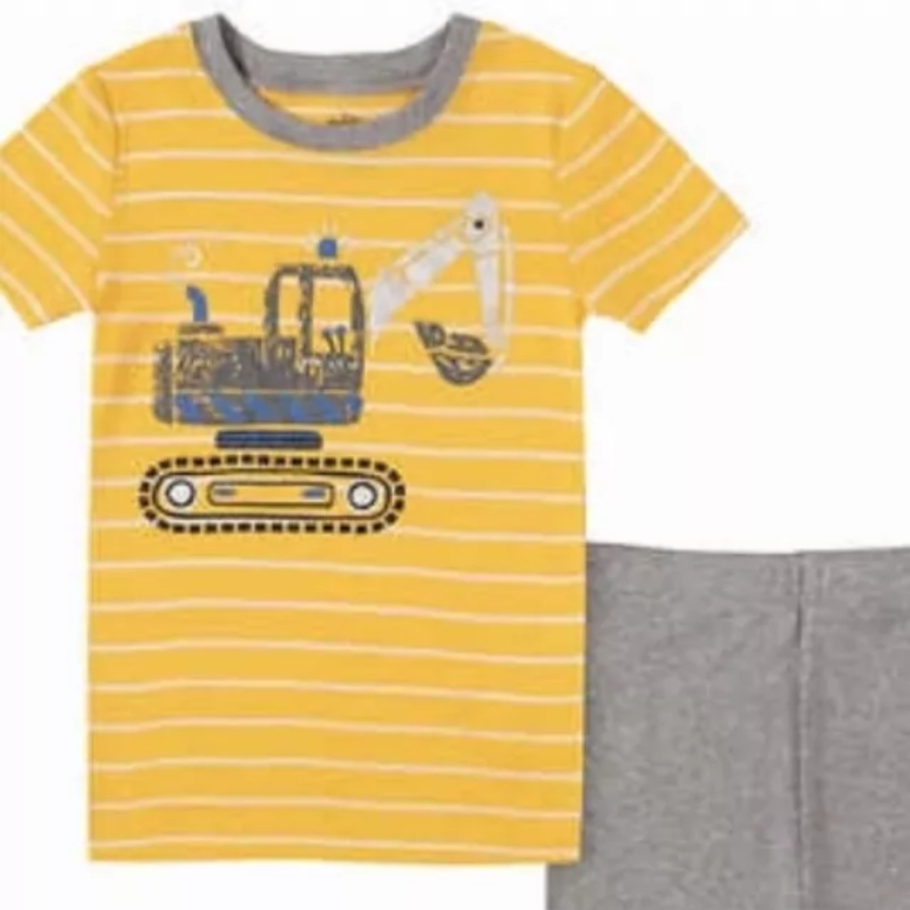 New! Kids Headquarters Kids' boys 4-Piece Cotton PJ Set Construction size 6 NWT! - Picture 5 of 9